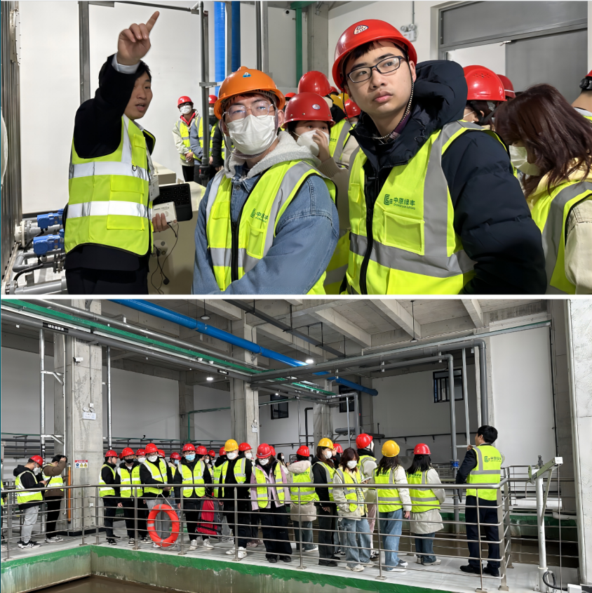 鄭州大學實習生來中原綠豐承建的胖東來污水站學習2